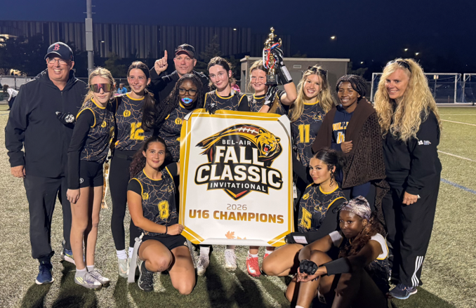 Gatineau Vikings, National Capital Young Guns Team Black Celebrates U16 A CUP Victory at Belair Fall Flag Football Classic